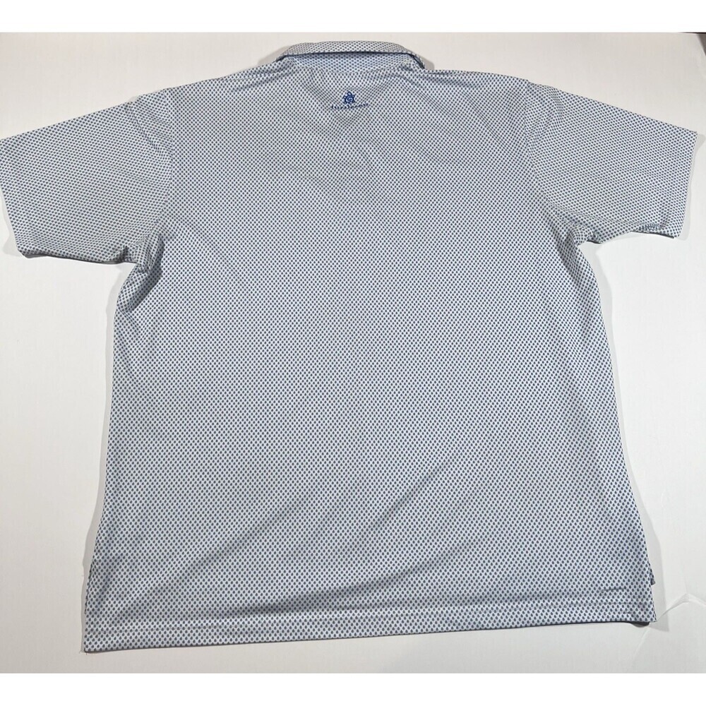 Turtleson Short Sleeve Golf Polo Shirt Geometric Print Embroidered Men s Large - Picture 9 of 10
